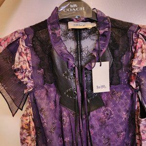 Coach 1941 Purple Tiered Dress